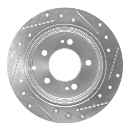 R1 Concepts R1 10-13 Kia Forte5 Rear Left Drilled & Slotted Silver Brake Rotor
