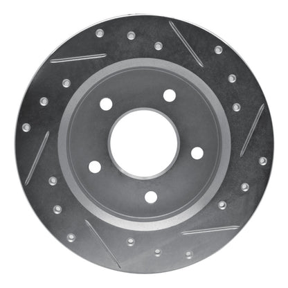 R1 Concepts R1 84-88 Pontiac 6000 Rear Left Drilled & Slotted Silver Brake Rotor