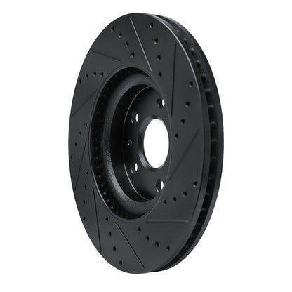 R1 Concepts R1 13-19 Buick Regal Front Left Drilled & Slotted Black Brake Rotor