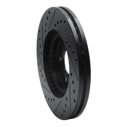R1 Concepts R1 03-09 Chrysler PT Cruiser Front Right Drilled & Slotted Black Brake Rotor