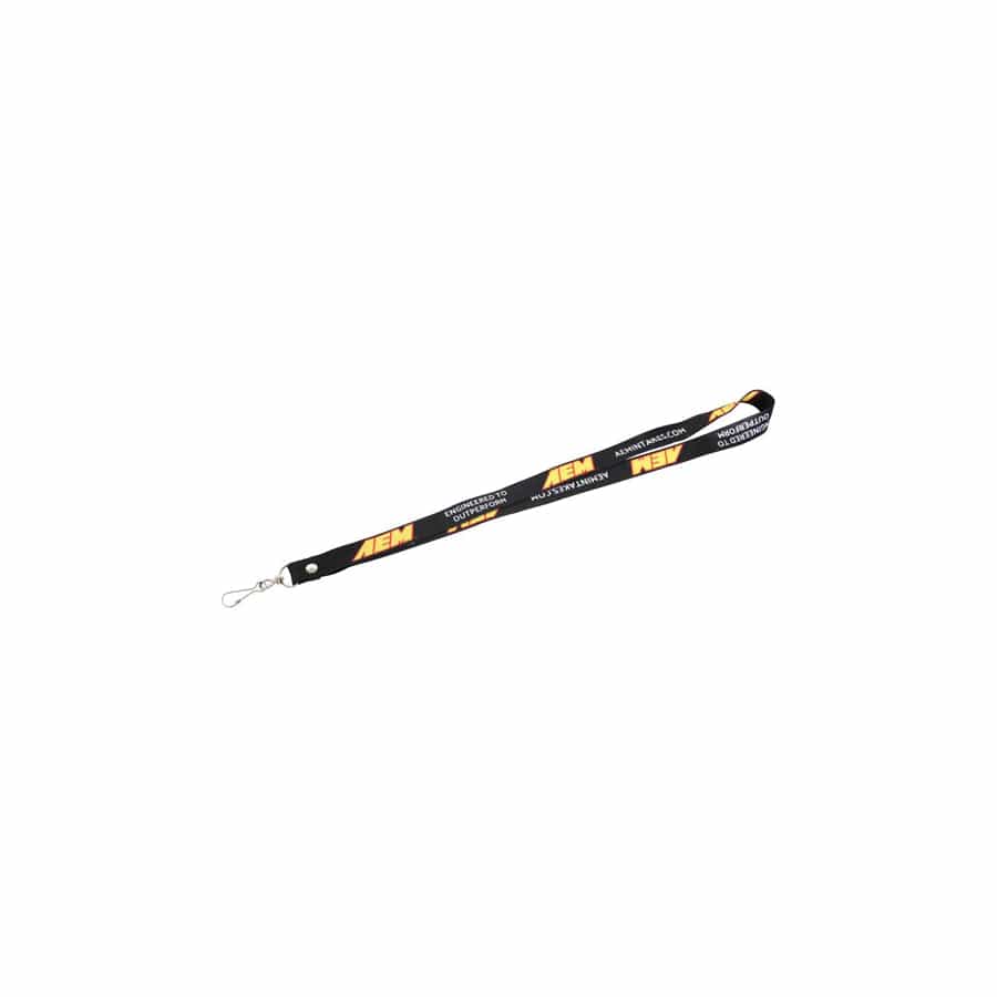 AEM 01-901 Lanyard, Blk 3/4" X 36", W/swivel Clip, Red/yellow