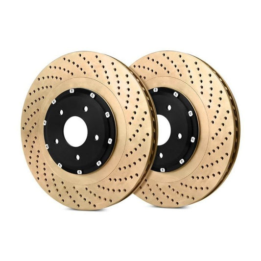 StopTech 81.345.9941 - Two-Piece Zinc Coated AeroRotor and Hat Pair; Drilled