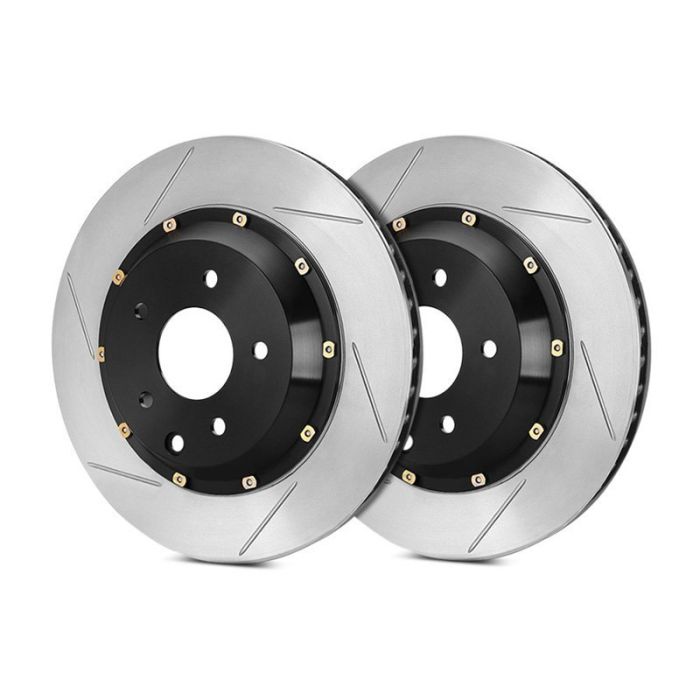StopTech 81.055.9911 - Two-Piece AeroRotor and Hat Pair; Slotted