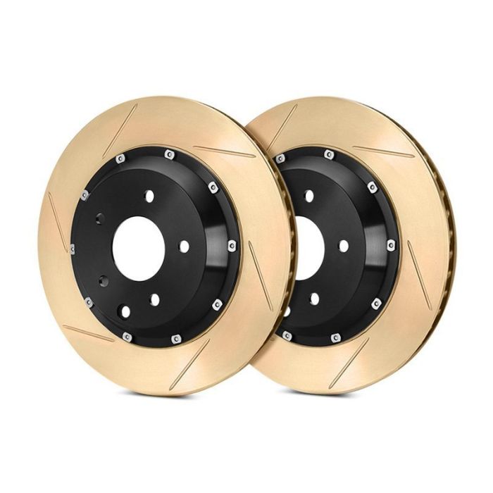 StopTech 81.113.9931 - Two-Piece Zinc Coated AeroRotor and Hat Pair; Slotted