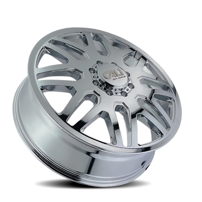Cali Off-Road 9115D Invader Dually 24x8.25 / 8x165.1 BP / -232mm Offset / 121.3mm Hub Chrome Wheel