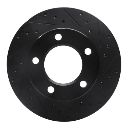 R1 Concepts R1 76-86 Jeep CJ5 Front Right Drilled & Slotted Black Brake Rotor