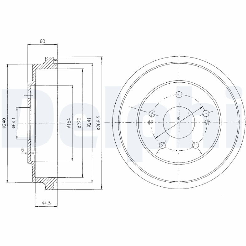 DELPHI BF419 Brake Drum