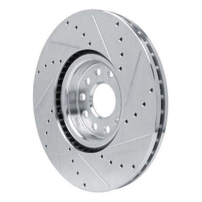 R1 Concepts R1 18-25 Volkswagen TERamONT (Mexico) Front Left Drilled & Slotted Silver Brake Rotor