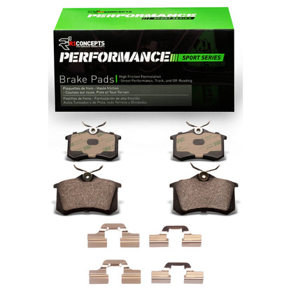 R1 Concepts R1 99-15 Audi TT Rear Performance Sport Pads & Hardware Kit