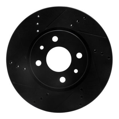 R1 Concepts R1 09-19 Dodge Vision (Mexico) Front Left Drilled & Slotted Black Brake Rotor