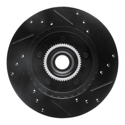R1 Concepts R1 91-03 Chevrolet S10 Blazer Front Left Drilled & Slotted Black Brake Rotor