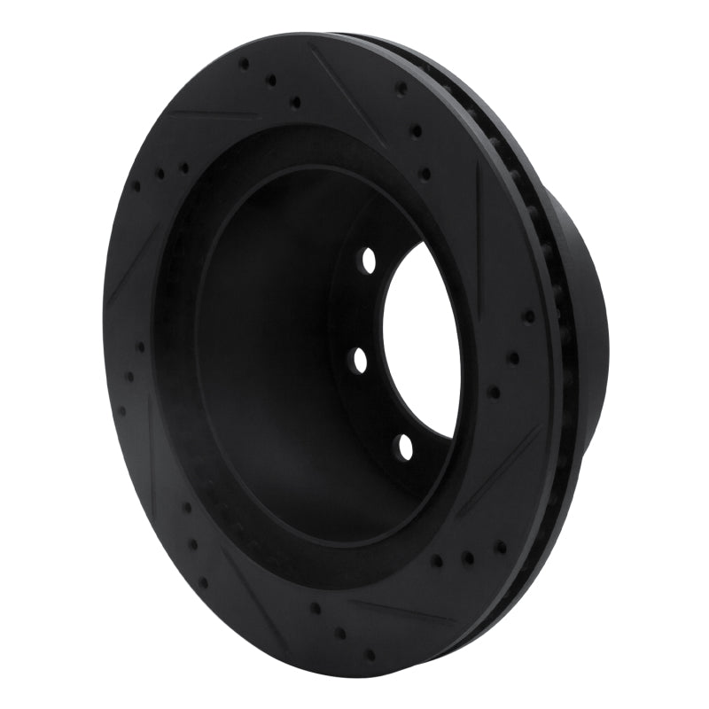 R1 Concepts R1 03-08 Dodge Ram 4000 (Mexico) Rear Left Drilled & Slotted Black Brake Rotor