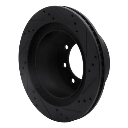 R1 Concepts R1 03-08 Dodge Ram 4000 (Mexico) Rear Left Drilled & Slotted Black Brake Rotor