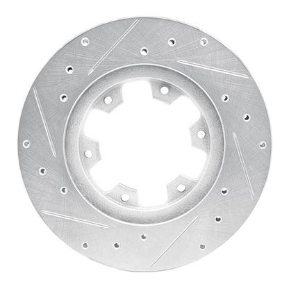 R1 Concepts R1 83-85 Nissan 720 DATSUN Front Right Drilled & Slotted Silver Brake Rotor