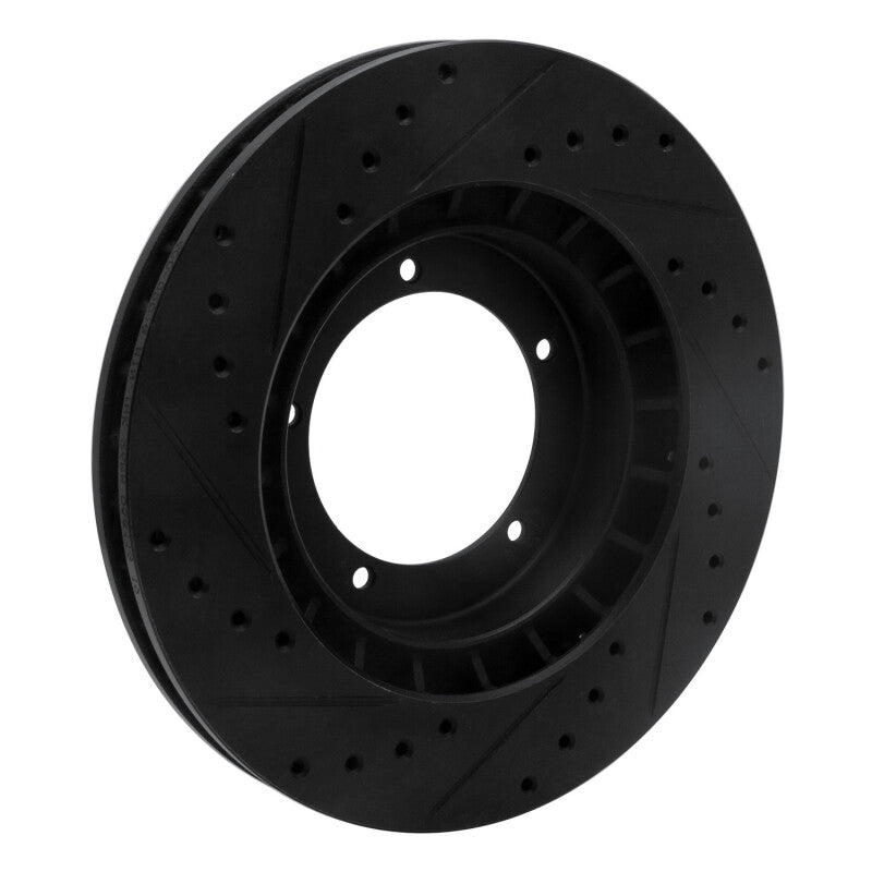 R1 Concepts R1 86-86 Porsche 944 Turbo Front Right Drilled & Slotted Black Brake Rotor
