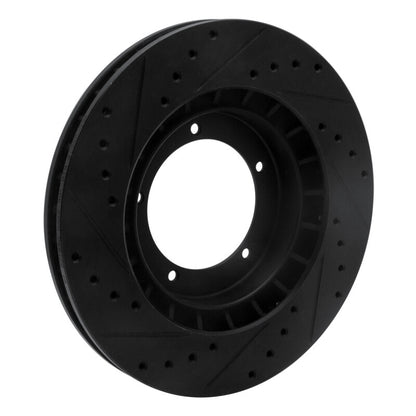 R1 Concepts R1 86-86 Porsche 944 Turbo Front Right Drilled & Slotted Black Brake Rotor