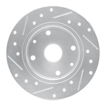 R1 Concepts R1 1981-1985 Mazda RX-7 Rear Right Drilled & Slotted Silver Brake Rotor