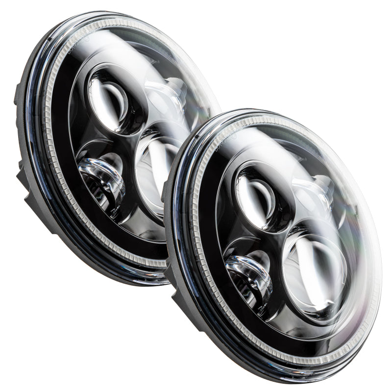 ORACLE Lighting Oracle 7in High Powered LED Headlights - Black Bezel - ColorSHIFT No Controller