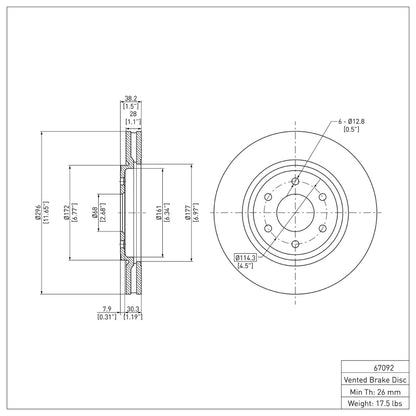 DFC 05-25 Nissan XTerra Front GeoSPEC Coated Rotor