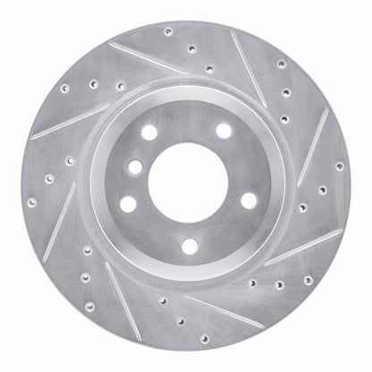 R1 Concepts R1 11-16 BMW Z4 Rear Right Drilled & Slotted Silver Brake Rotor