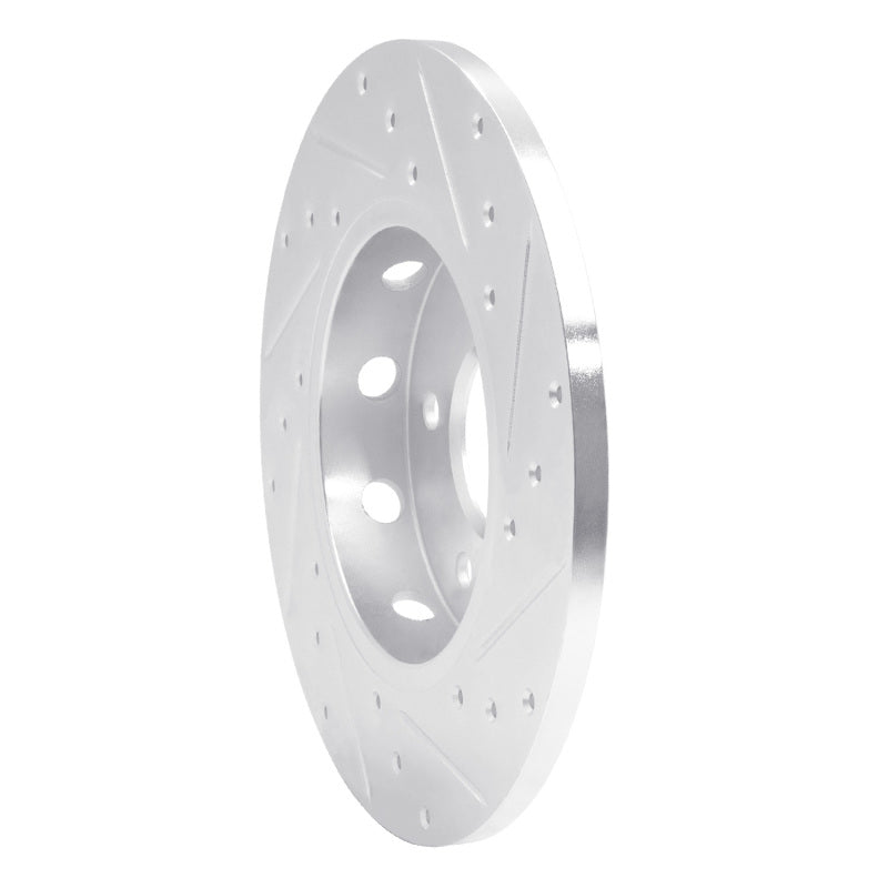 R1 Concepts R1 97-98 Mercedes-Benz C230 Front Left Drilled & Slotted Silver Brake Rotor