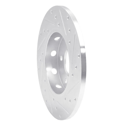 R1 Concepts R1 97-98 Mercedes-Benz C230 Front Left Drilled & Slotted Silver Brake Rotor