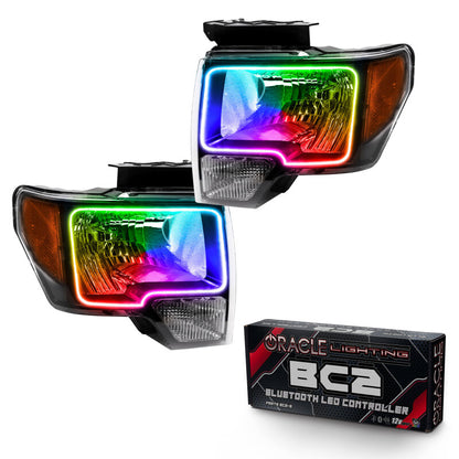ORACLE Lighting Oracle 09-14 Ford F-150 LED HL - Black - ColorSHIFT w/ BC1 Controller