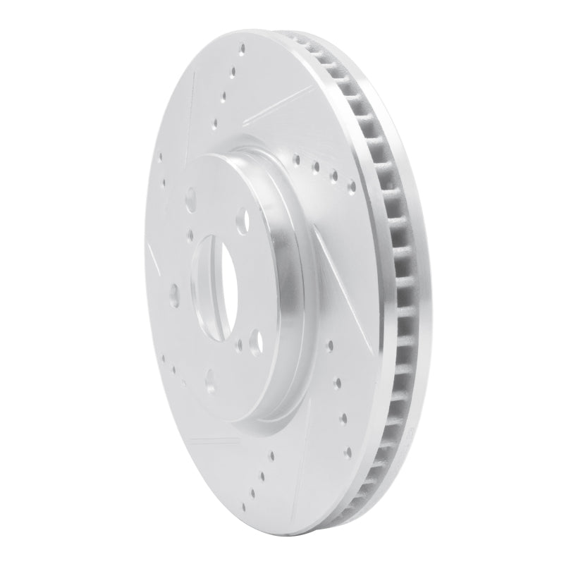 R1 Concepts R1 06-15 Lexus IS250 Left Front Drilled & Slotted Silver Brake Rotor