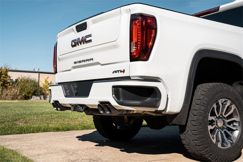 CORSA Performance Corsa 19-23 GMC Sierra 1500 Cat-Back Dual Rear Exit with Twin 4in Black Powder Coat Pro-Series Tips