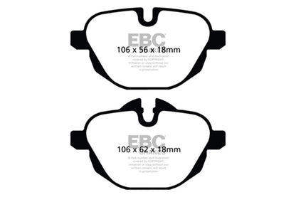 EBC 11+ BMW X3 2.0 Turbo (F25) Greenstuff Rear Brake Pads
