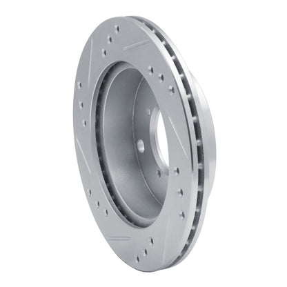 R1 Concepts R1 89-01 Chevrolet Metro Front Right Drilled & Slotted Silver Brake Rotor