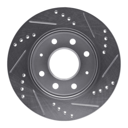 R1 Concepts R1 88-07 Dodge Colt Front Left Drilled & Slotted Silver Brake Rotor