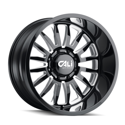 Cali Off-Road 9110 Summit 26x14 / 8x165.1 BP / -76mm Offset / 125.2mm Hub Gloss Black Milled Wheel