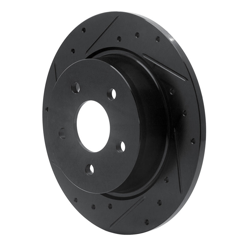 R1 Concepts R1 00-06 Rover 75 (Mexico) Rear Left Drilled & Slotted Black Brake Rotor