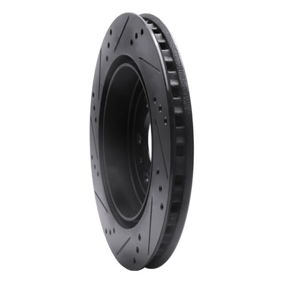 R1 Concepts R1 04-09 Cadillac SRX Rear Right Drilled & Slotted Black Brake Rotor