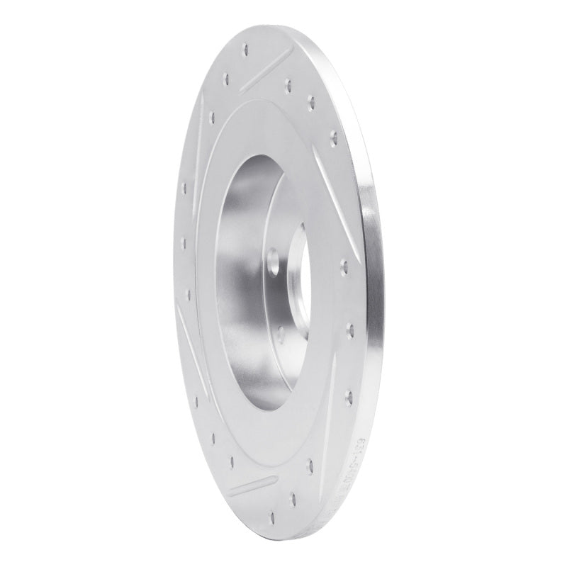 R1 Concepts R1 90-03 Ford Escort Rear Right Drilled & Slotted Silver Brake Rotor