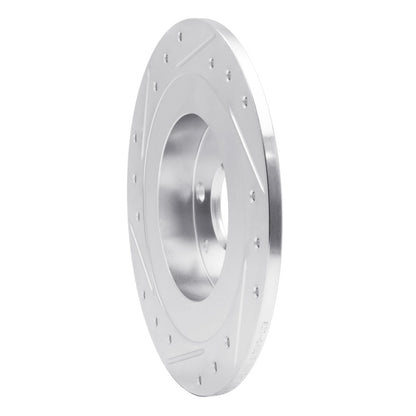 R1 Concepts R1 90-03 Ford Escort Rear Right Drilled & Slotted Silver Brake Rotor