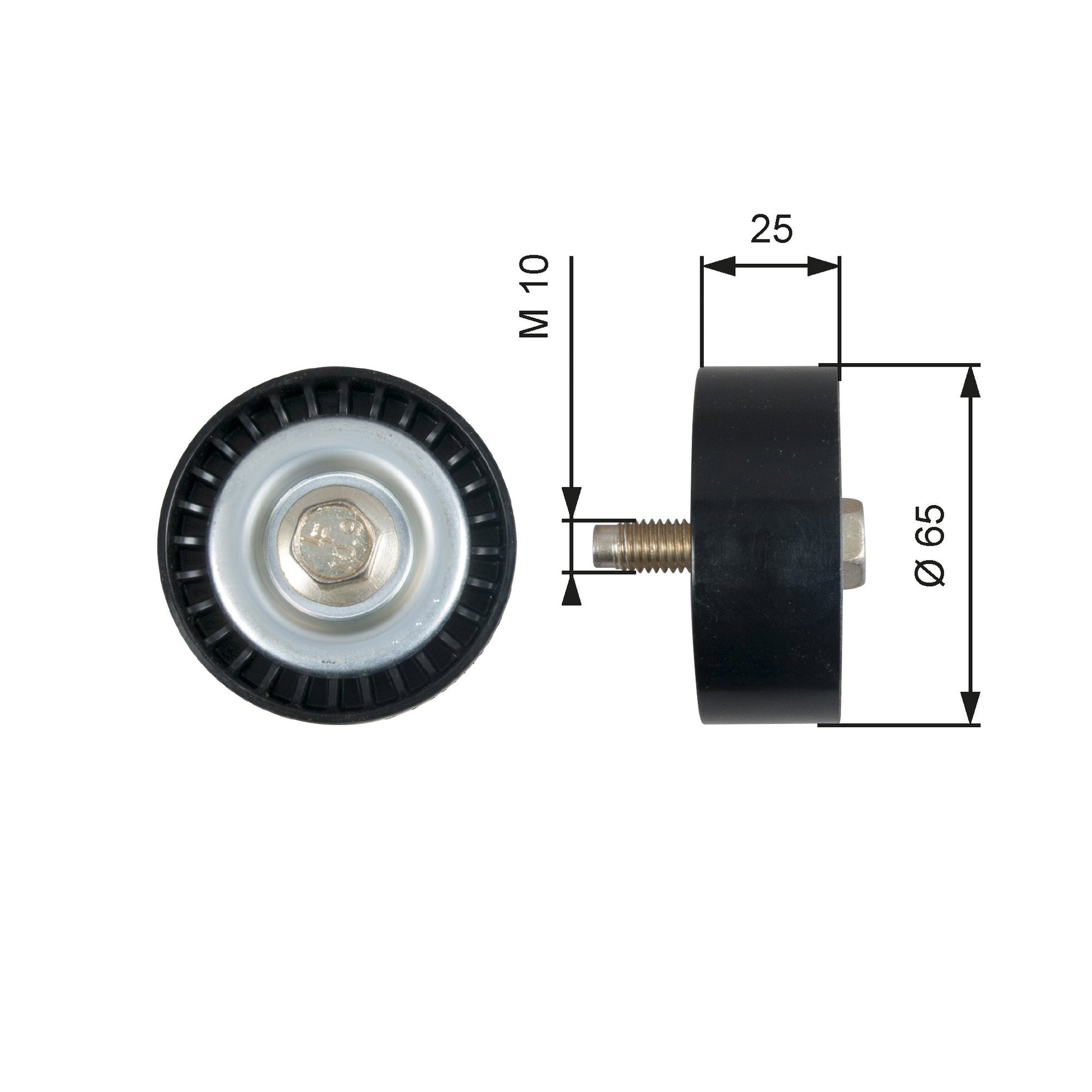 GATES GATT36322 V-Ribbed Belt Deflection/Guide Pulley