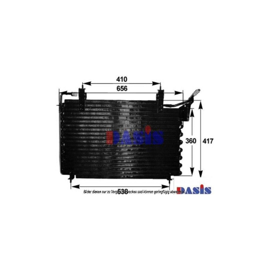 AKS Dasis 022110N Air Conditioning Condenser for Jaguar Xj Saloon (Xj40, Xj81)