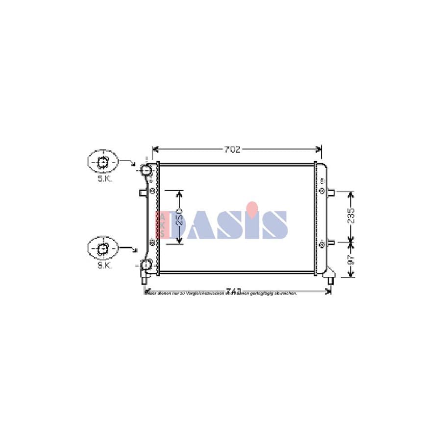 AKS Dasis 040028N Engine Radiator