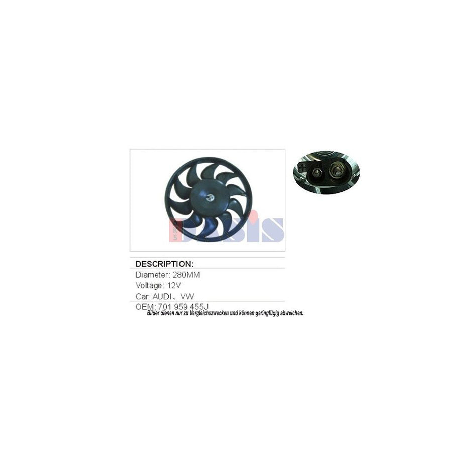 AKS Dasis 048520N Fan, Radiator for VW Transporter