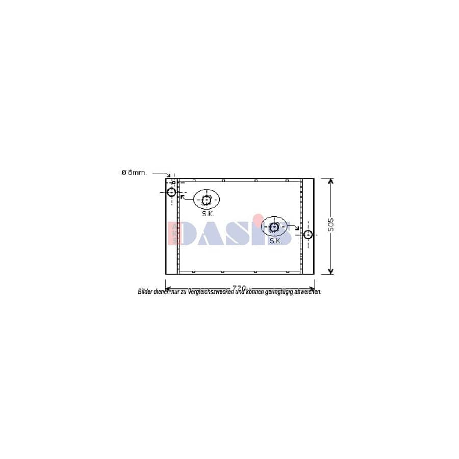 AKS Dasis 050053N Engine Radiator