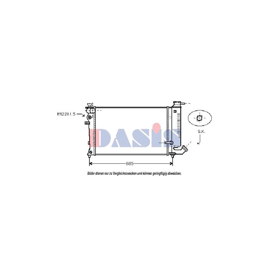 AKS Dasis 060005N Engine Radiator