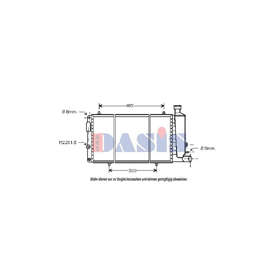 AKS Dasis 060550N Engine Radiator for Citroen C15