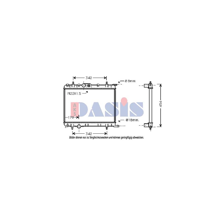 AKS Dasis 061030N Engine Radiator