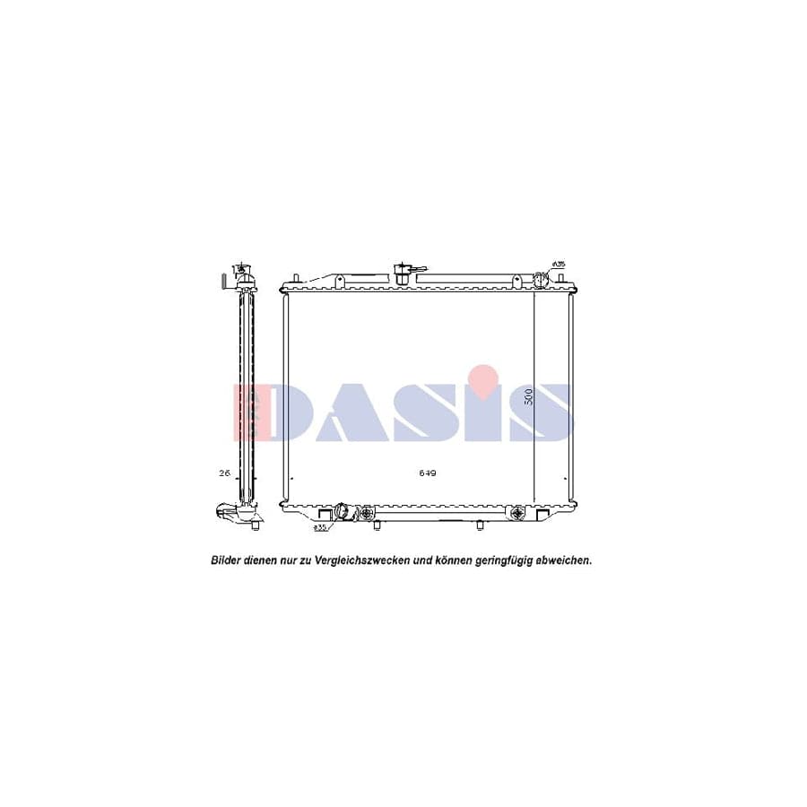 AKS Dasis 070143N Engine Radiator for Nissan Terrano II Off-Road (R20)