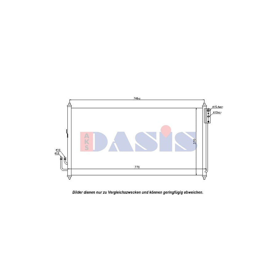 AKS Dasis 072028N Air Conditioning Condenser for Nissan Murano I (Z50)