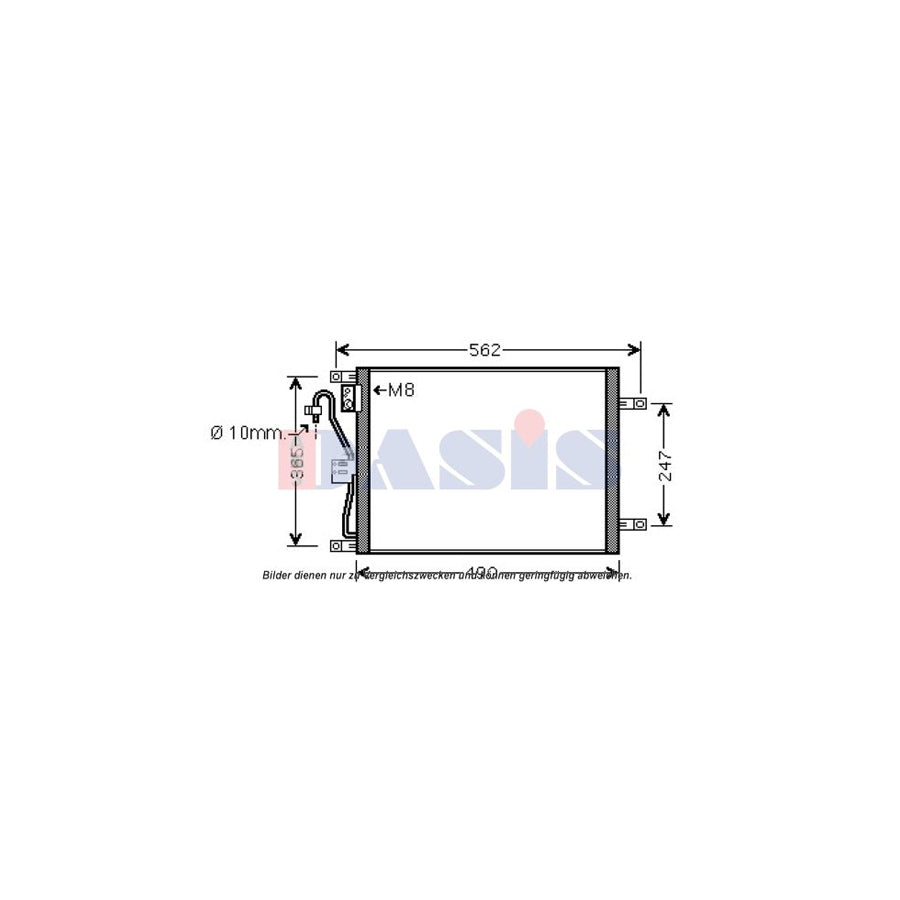 AKS Dasis 072037N Air Conditioning Condenser for Nissan Micra III Hatchback (K12)