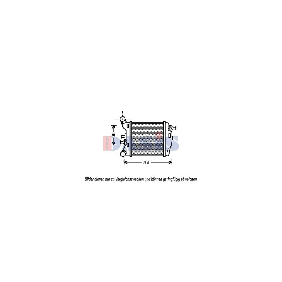 AKS Dasis 087021N Intercooler for Abarth 500 / 595 / 695 Hatchback (312)