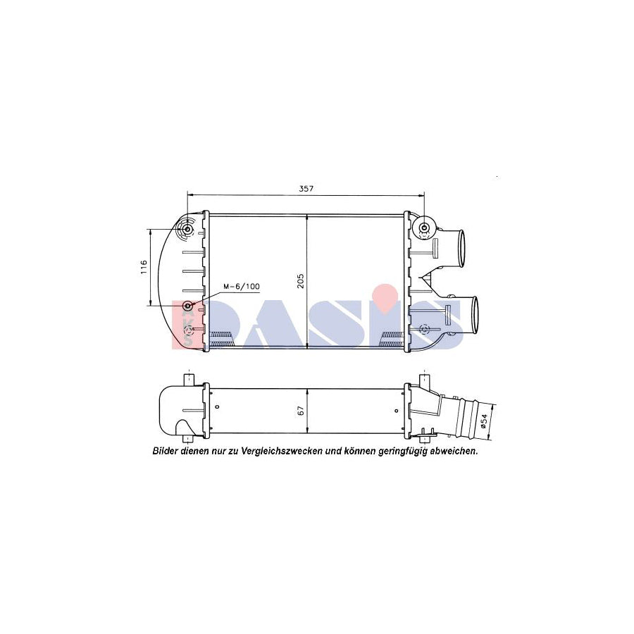 AKS Dasis 087080N Intercooler for Fiat Multipla (186)